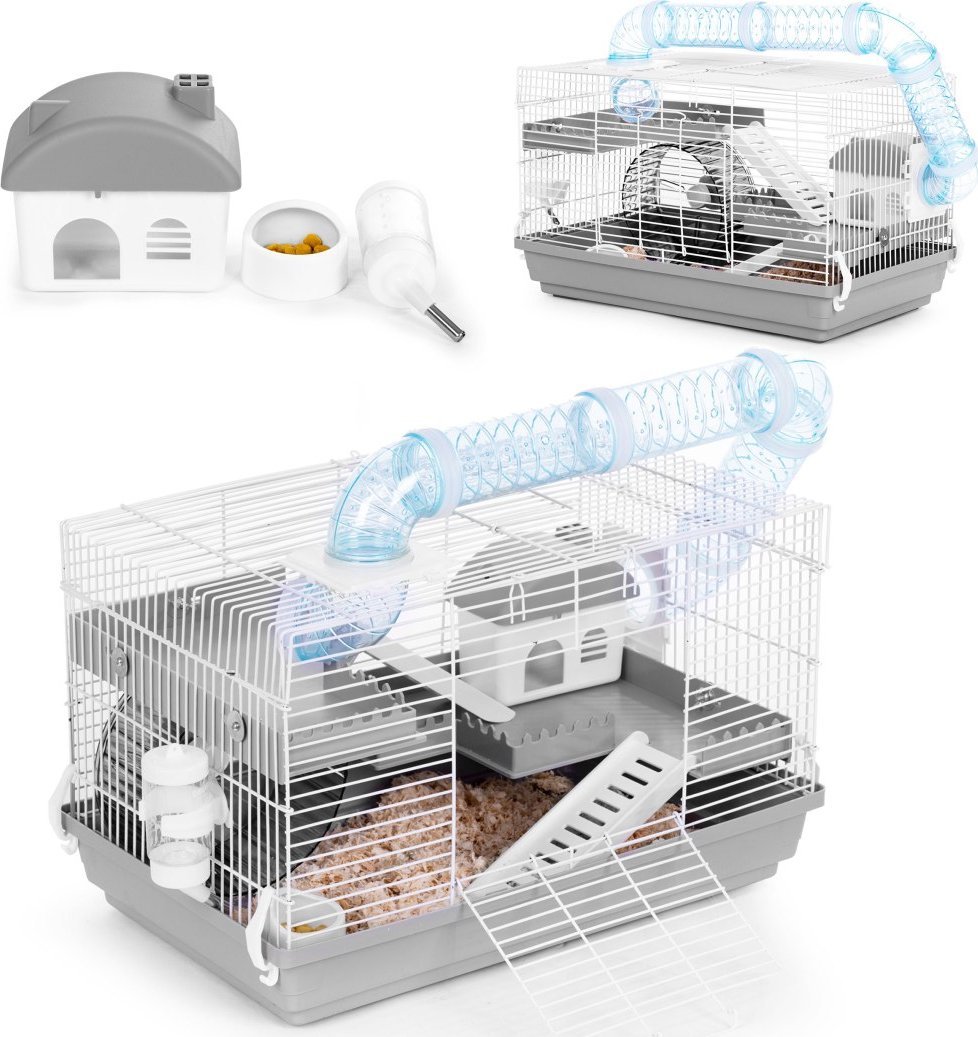 PETSI Klatka dla chomika świnki morskiej gryzoni pełne wyposażenie