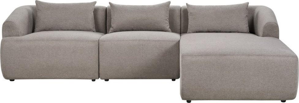 Beliani Narożnik lewostronny beżowoszary SVANSELE