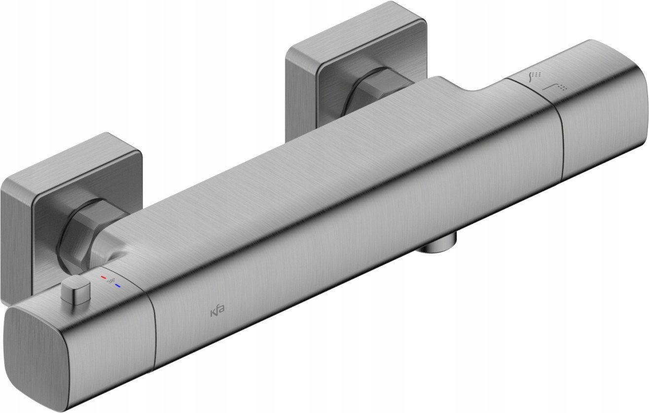 5756-010-61 / KFA / MALAGA / BATERIA NATRYSKOWA, TERMOSTATYCZNA , ŚCIENNA , PVD GUN METAL GREY /