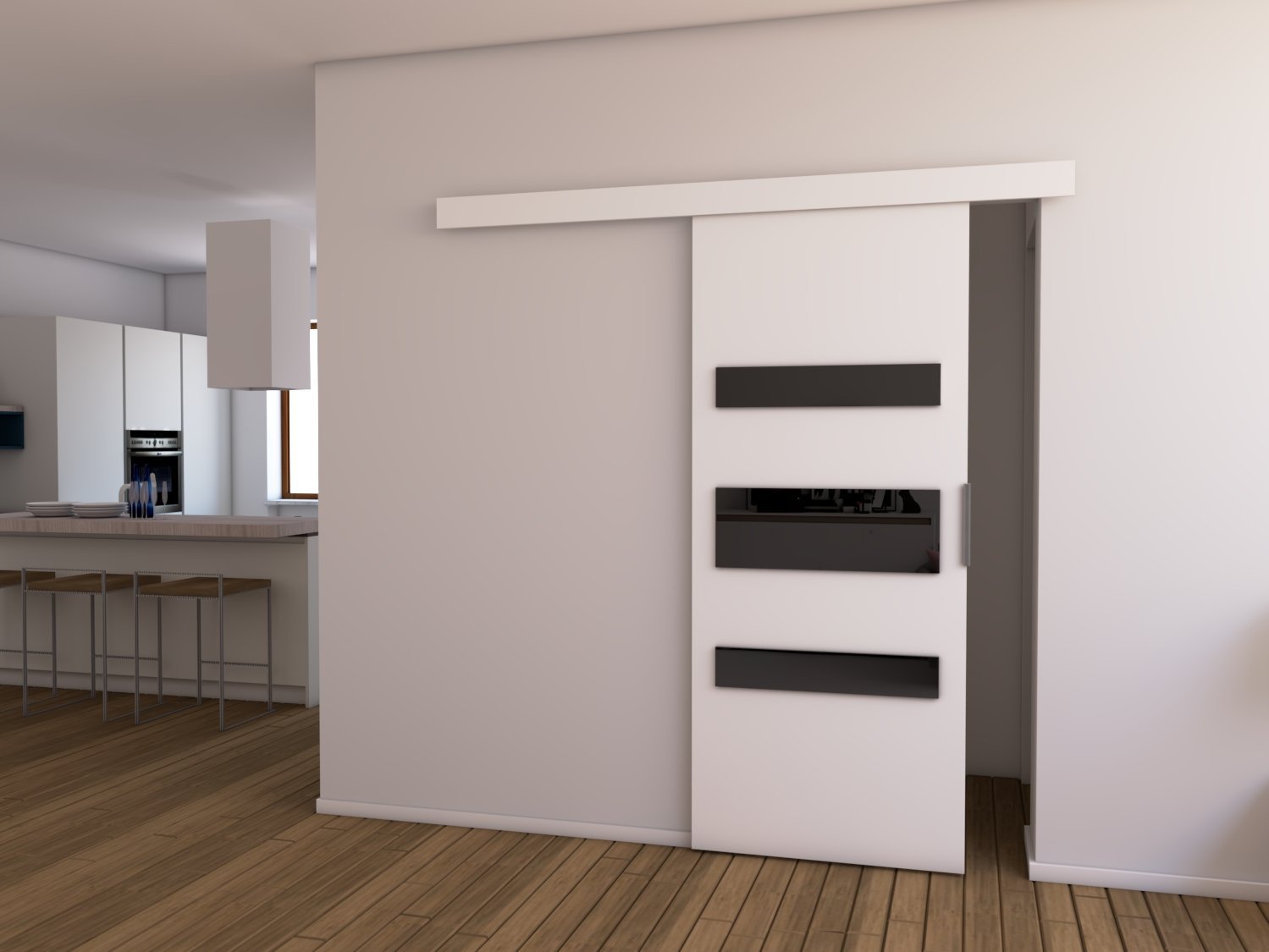 Drzwi Przesuwne Drzwi przesuwne D70 76x205 Białe