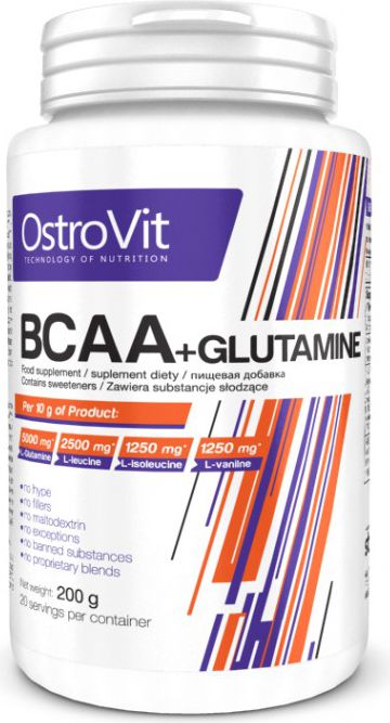 OstroVit BCAA + Glutamine Pomarańcz 200g