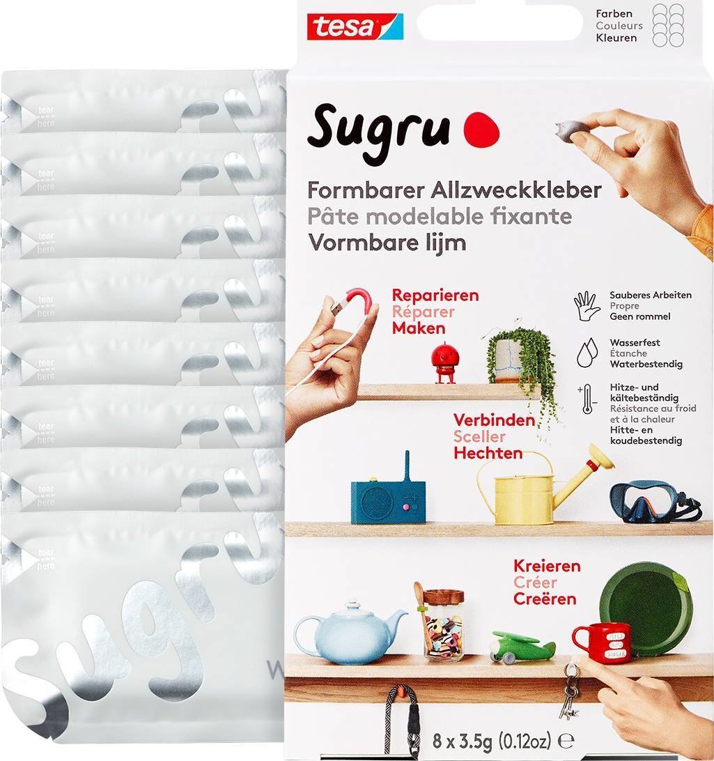 Pistolet do kleju Tesa tesa Sugru formbarer Allzweckkleber 8er Weiss