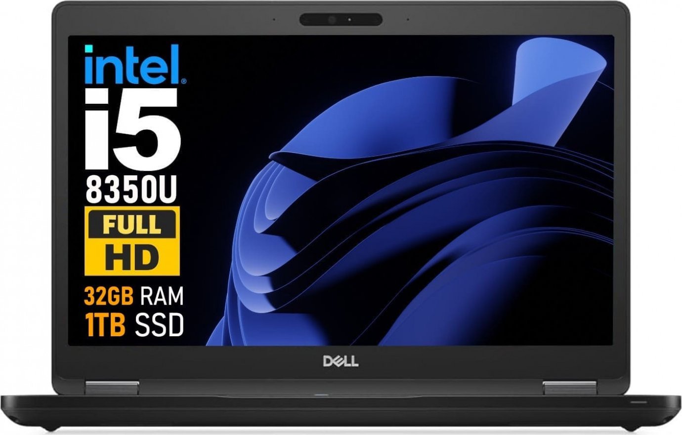 Latitude 5490 i5-8350U 32GB 1TB SSD FHD IPS Win11 Pro Szybki Ultrabook