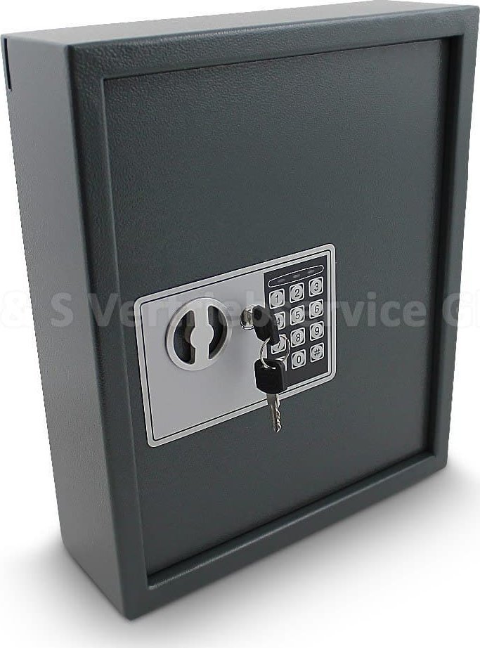 Bituxx SEJF NA KLUCZE Z ZAMKIEM ELEKTRONICZNYM GRAFITOWY