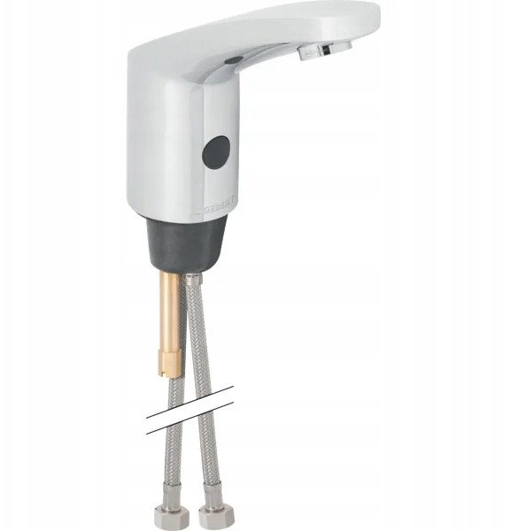 Elektroniczna bateria umywalkowa Geberit Typ 185 z mieszaczem wewnętrznym, zasilanieGEBERIT