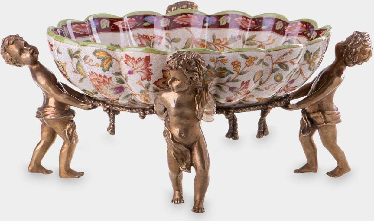 rzezbyzbrazu Porcelanowa Misa z Aniołkami Folk