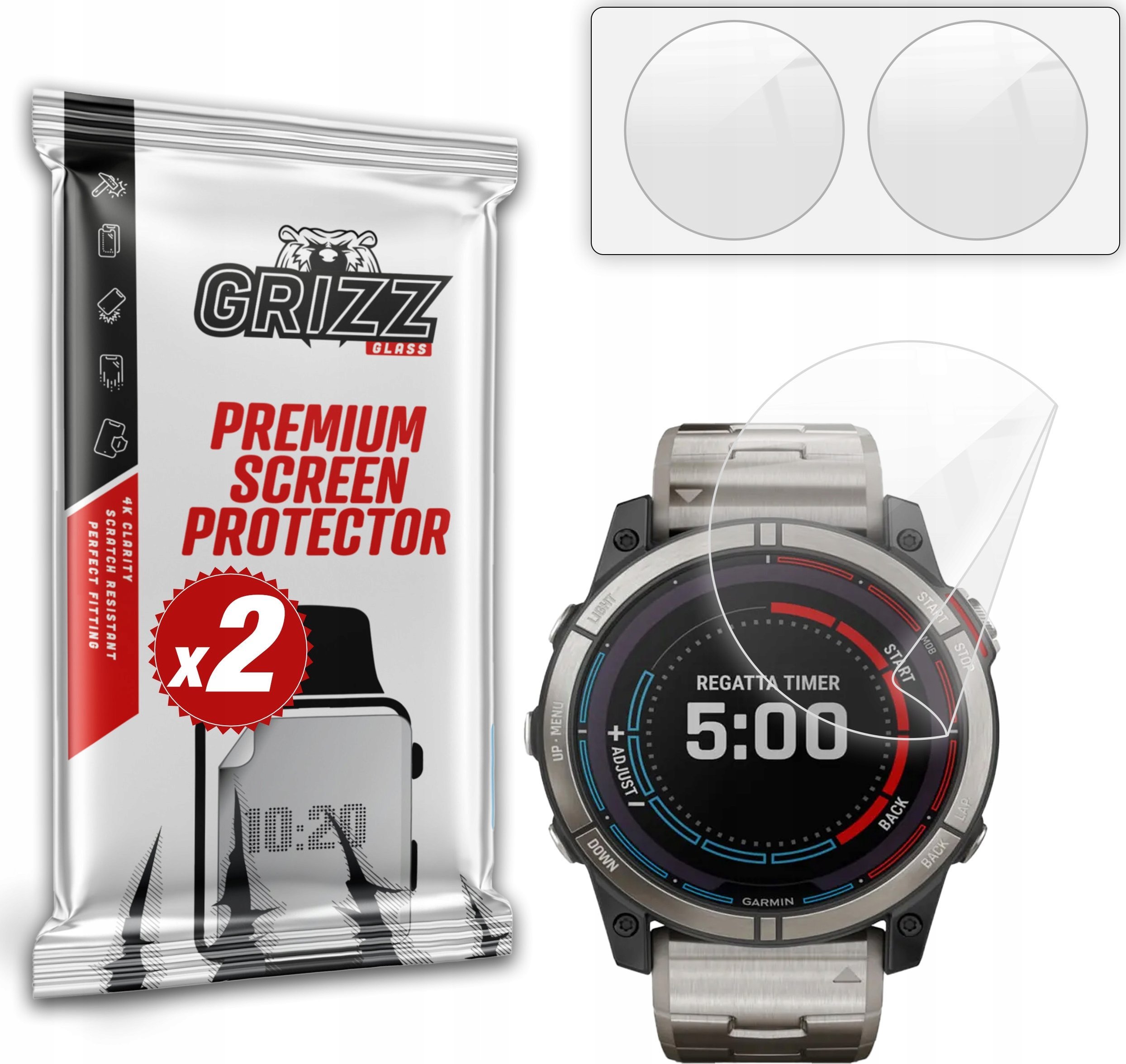 Folia ceramiczna GrizzGlass CeramicFilm do Garmin quatix 7X 51mm