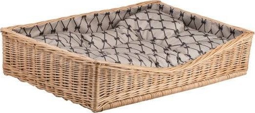 WickerPL BONNIE PROSTOKĄTNE LUKSUSOWE WIKLINOWE LEGOWISKO DLA PSA KANAPA DLA ZWIERZĄT 80X50 H10/19 CM