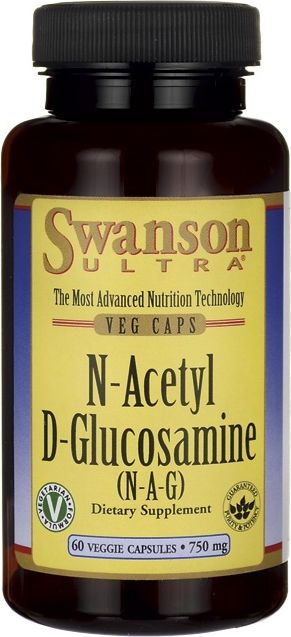 Swanson Swanson - N-Acetyl D-Glukozamina (N-A-G), 750mg, 60 vkaps