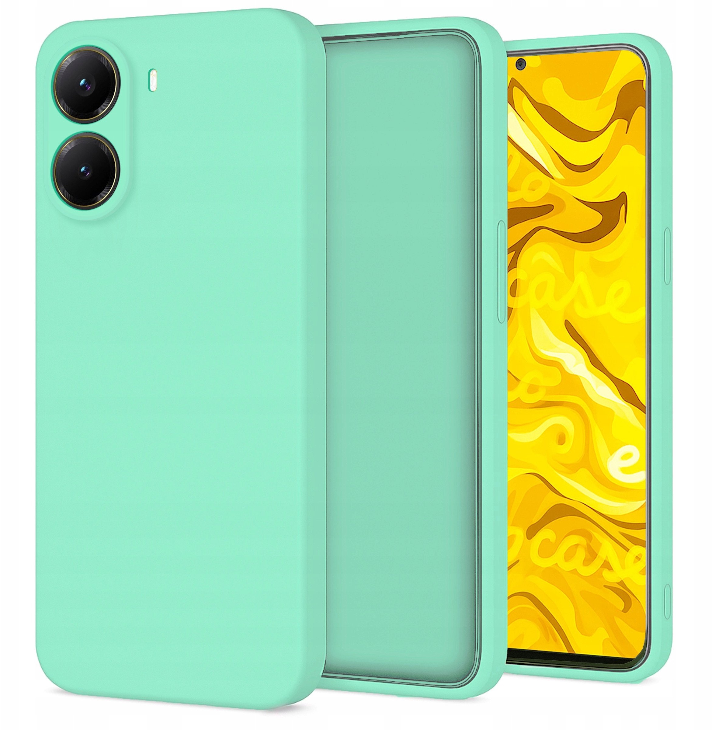 Etui Do Xiaomi Poco X7 Pro (Miętowe, Matowe, Silikonowe, Plecki, Ochronne)