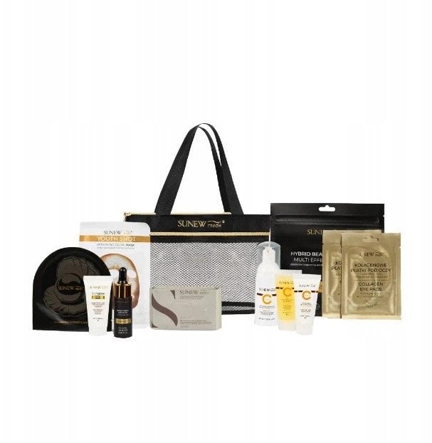 SUNEWMED_SET Lekki krem z witaminą C 20ml + żel rozpuszczający naskórek 20ml + aktywna pianka oczyszczająca 40ml + odmładzający krem przeciwsłoneczny