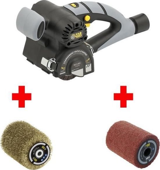 Szlifierka Fartools PAKIET FARTOOLS REX80 KOMPAKTOWY RENOWATOR + SZCZOTKA DRUTOWA MOSIEZNA + + SZCZOTKA Z WLÓKNA SYNTETYCZNEGO