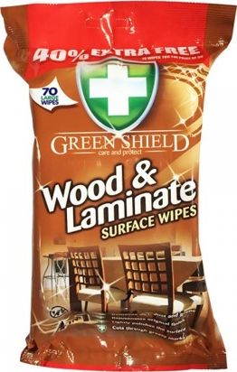 Green Shield Chusteczki nawilżane Green Shield Wood&Laminate 70 sztuk uniwersalny