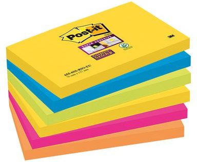 Post-it BLOCZEK SUPER STICKY 655-6SS-RIO, paleta RIO DE JANEIRO, 76x127mm, 6x90 kartek (3M0572)