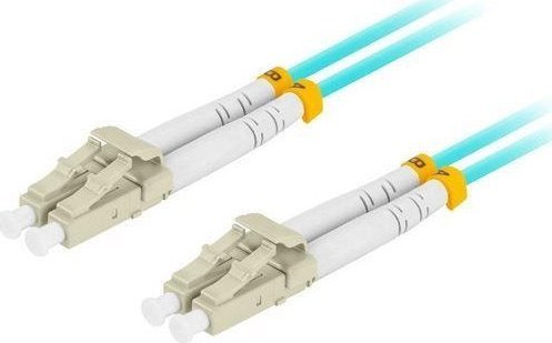 Lanberg PATCHCORD ŚWIATŁOWODOWY MM LC/UPC-LC/UPC DUPLEX 3.0MM OM3 50/125 LSZH 1M AQUA LANBERG