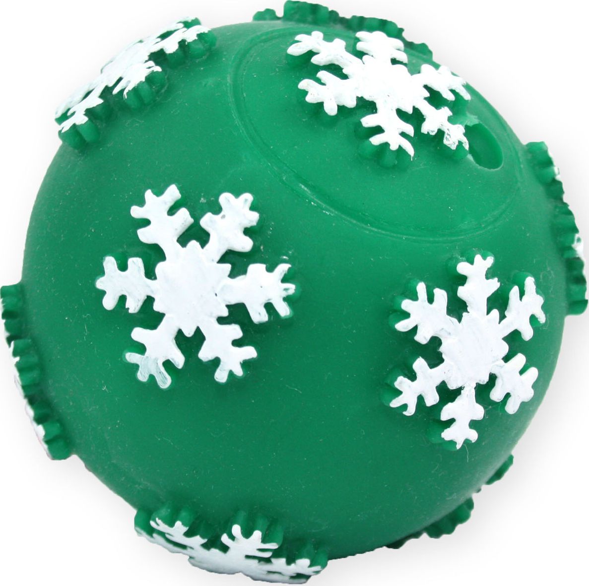 Aqua Nova PETNOVA PILKA Z PLATKAMI SNIEGU 7,5CM ZIEL.VIN-SNOWBALL 3169