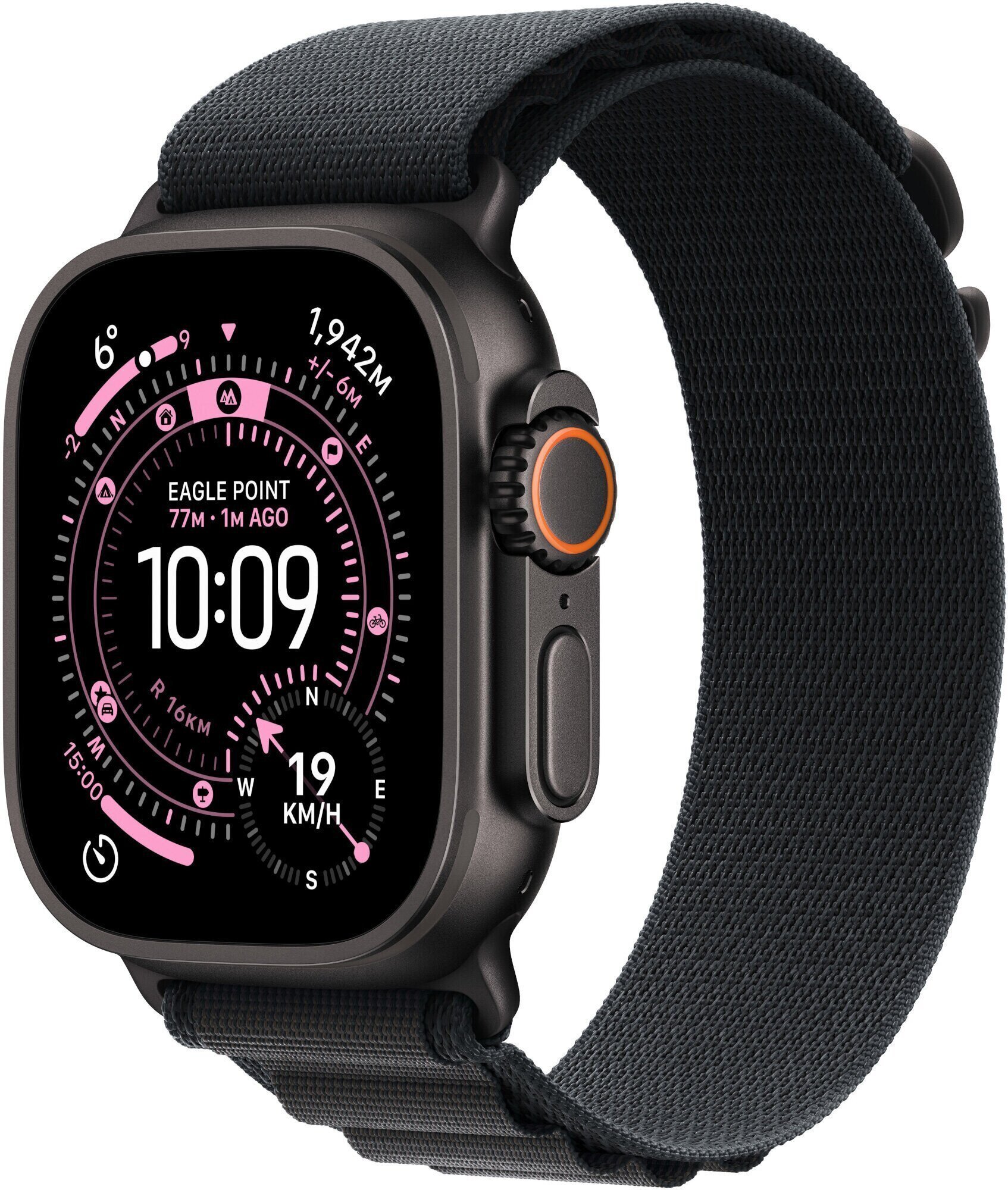 Smartwatch Apple Watch Ultra 3 GPS + Cellular 49mm Black Titanium / Alpine Loop S Czarny (MF0Q4QP/A)