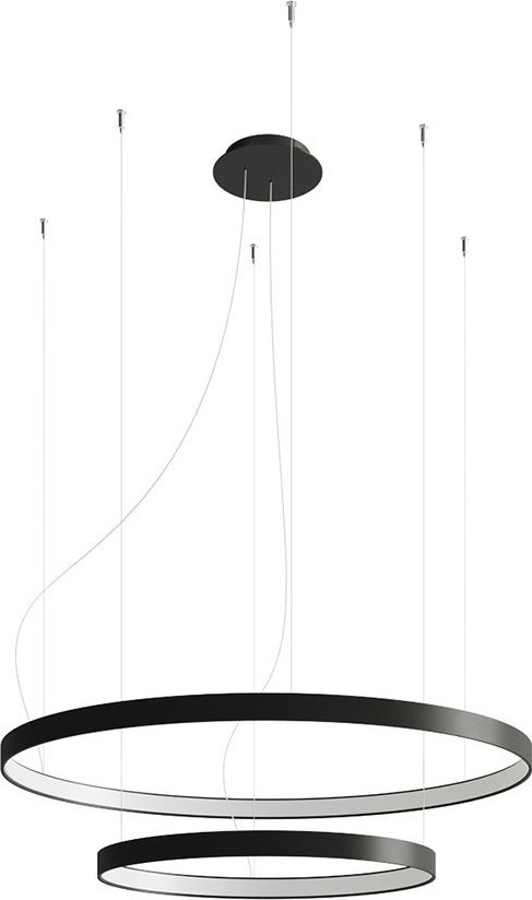 Lampa wisząca Sollux Lighting Żyrandol Rio 2 55/78 Czarny Led 4000K Led 80W Thoro Lighting