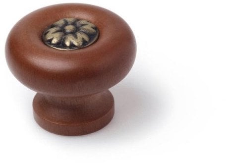 FURNITURE KNOB D40 7-264.91 WALNUT