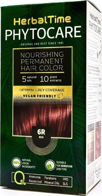 ENERGY OF VITAMINS HERBAL TIME Phytocare Farba do włosów naturalna 6R Red