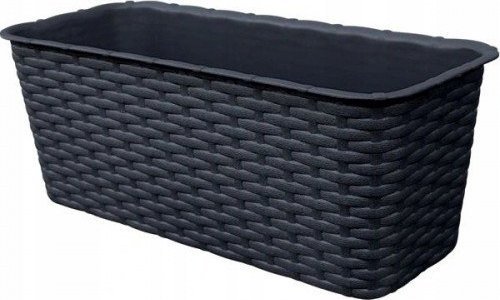 Galicja Skrzynka balkonowa antracyt rattan 40 cm