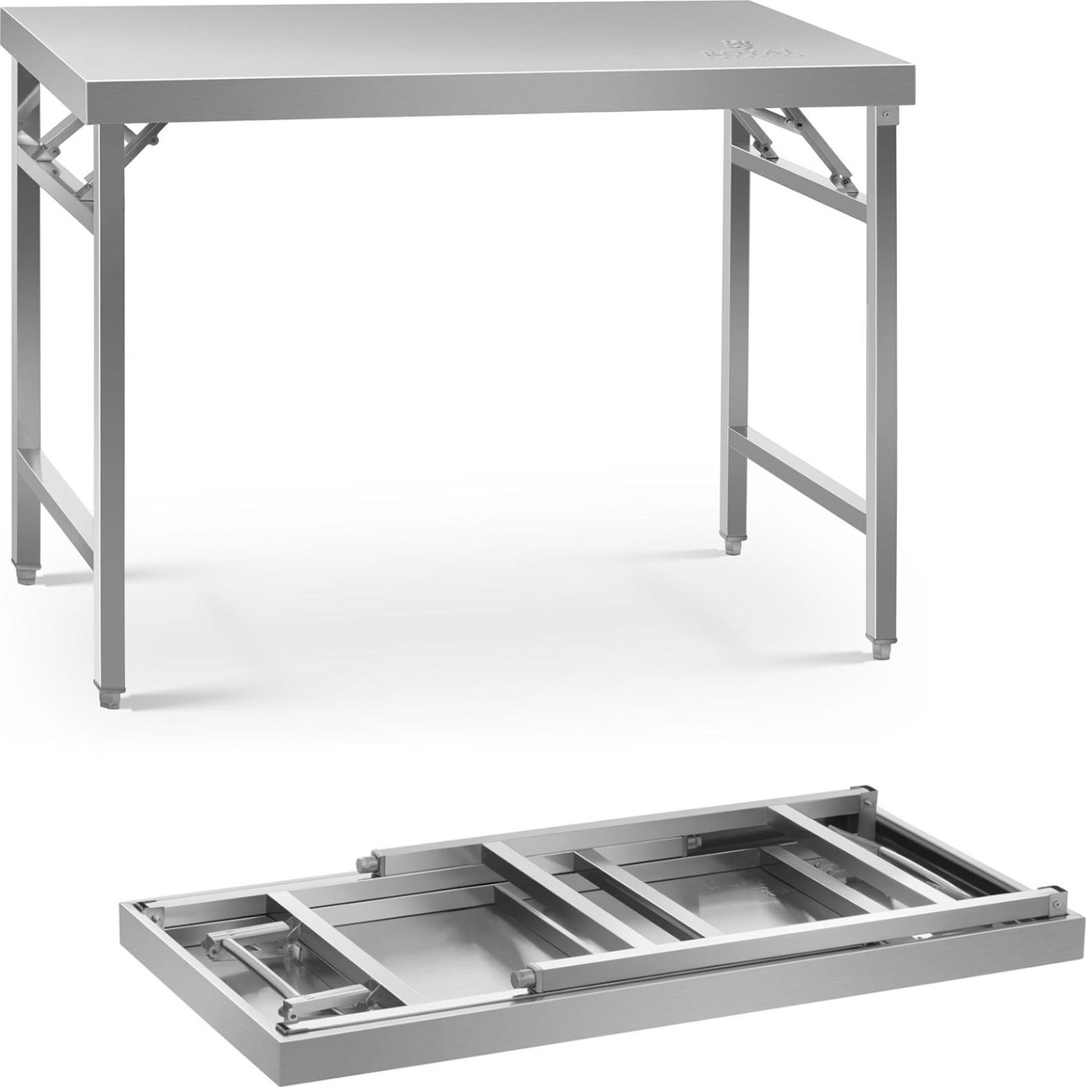 Royal Catering Stół ze stali nierdzewnej laboratoryjny składany 120 x 70 cm Stół ze stali nierdzewnej laboratoryjny składany 120 x 70 cm