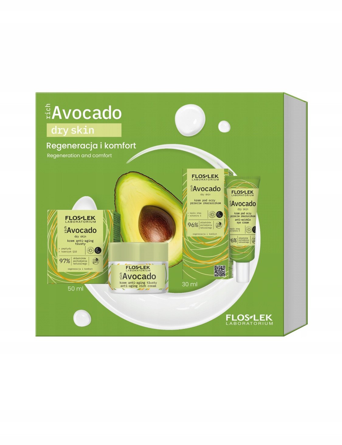 Flos Avocado Zestaw pielęgnacyjny do twarzy