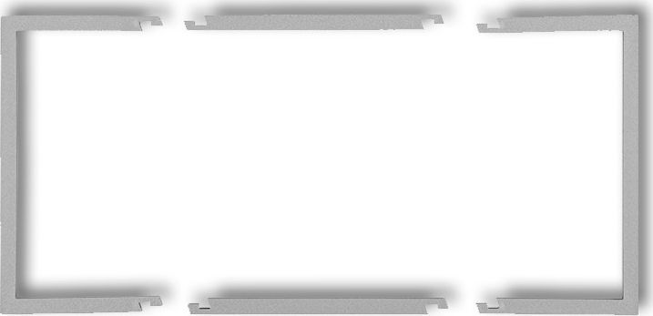 Karlik Ramka wypełniająca podwójna serii Deco srebrny metalik (7DRW-2)