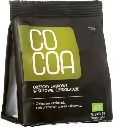 Cocoa ORZECHY LASKOWE W SUROWEJ CZEKOLADZIE BIO* 70 g - COCOA