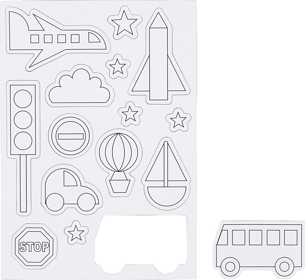 Creativ Company Magnesy do kolorowania Transport