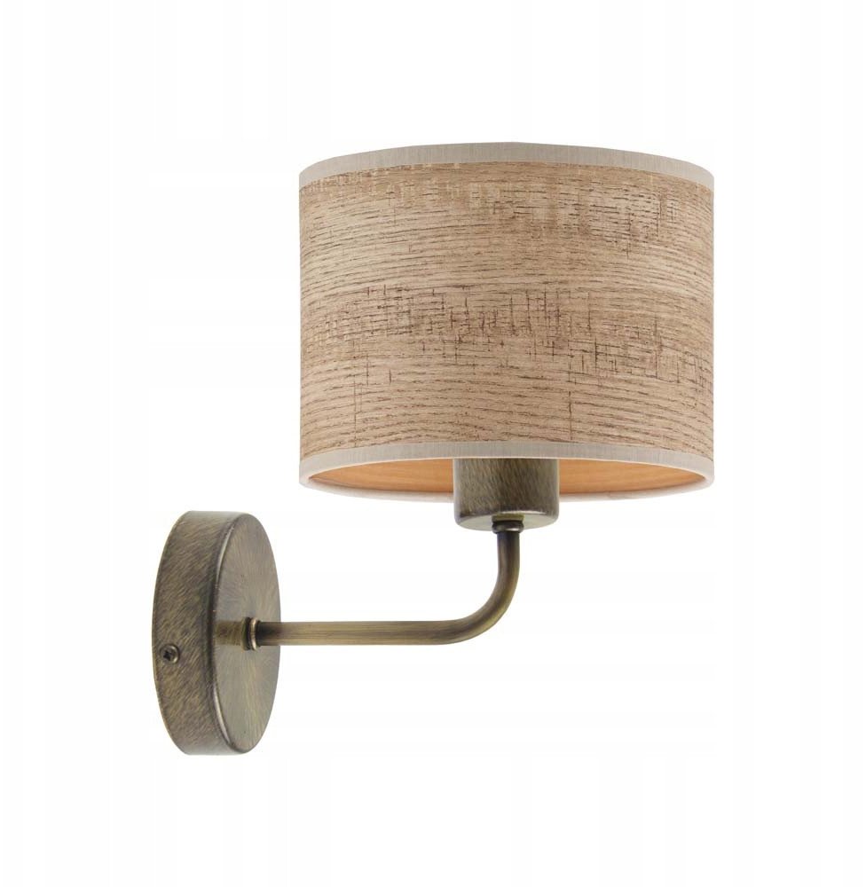 Kinkiet do sypialni MODENA ECO abażur fornir LED