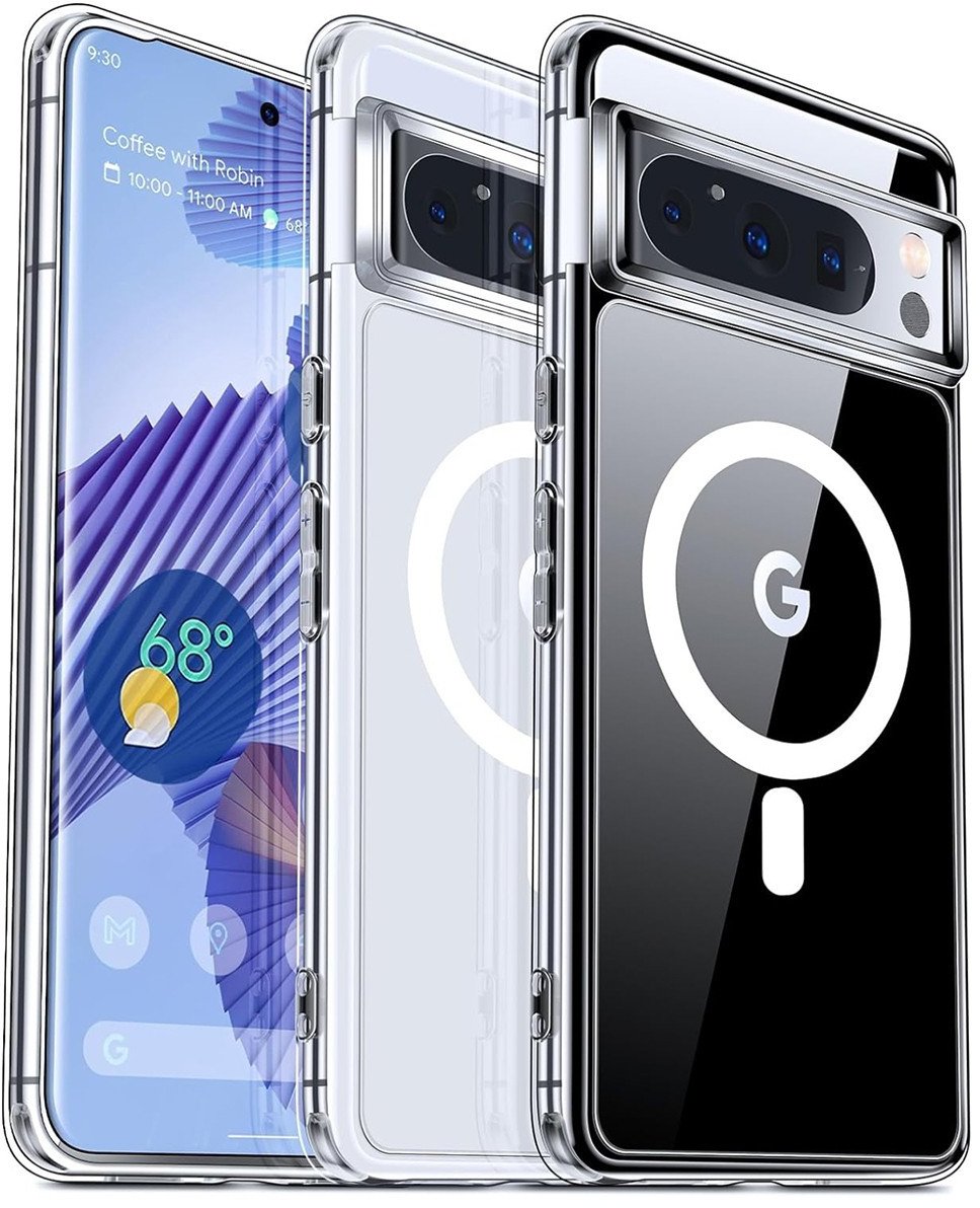 Etui MagSafe Magmat do Google Pixel 8 Pro, półprzezroczyste matowe białe