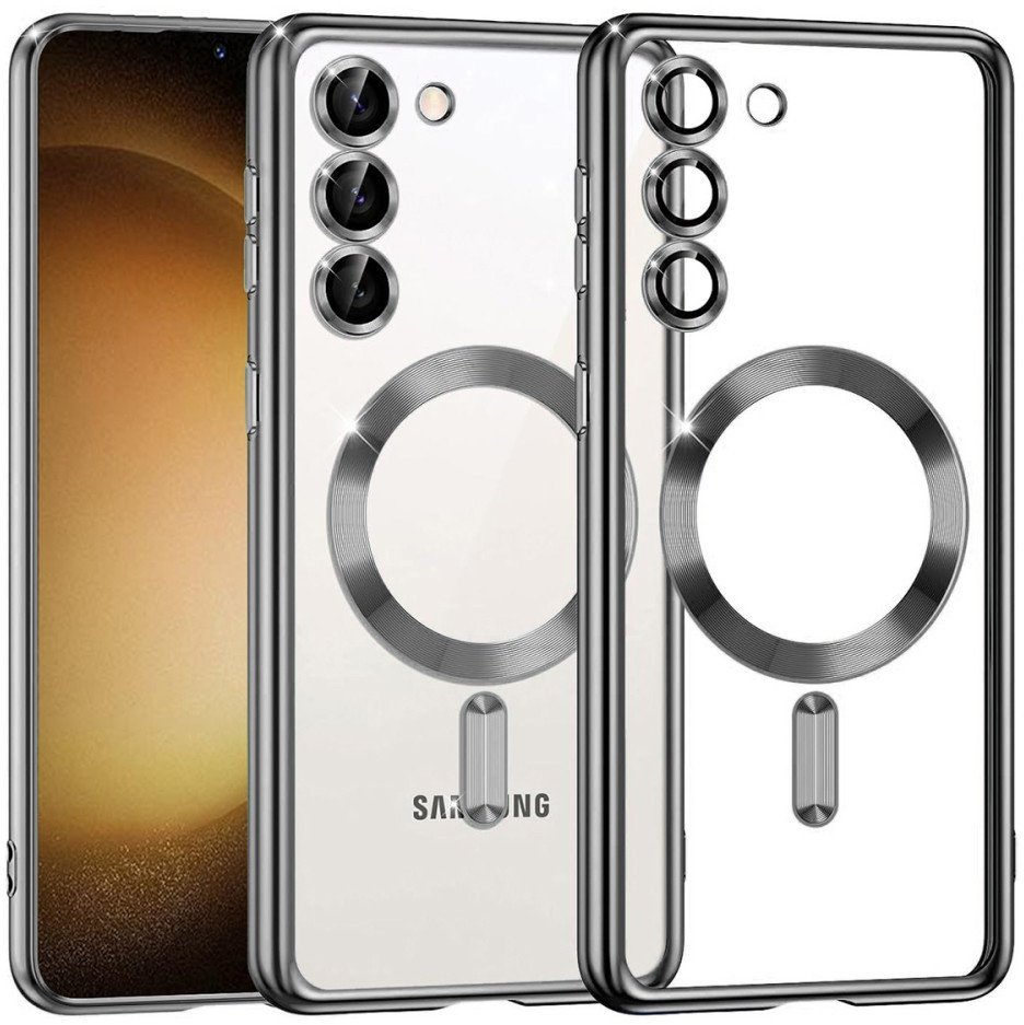 Etui Supero magnetyczne tpuplating do Galaxy S23 plus, przezroczysto-szare