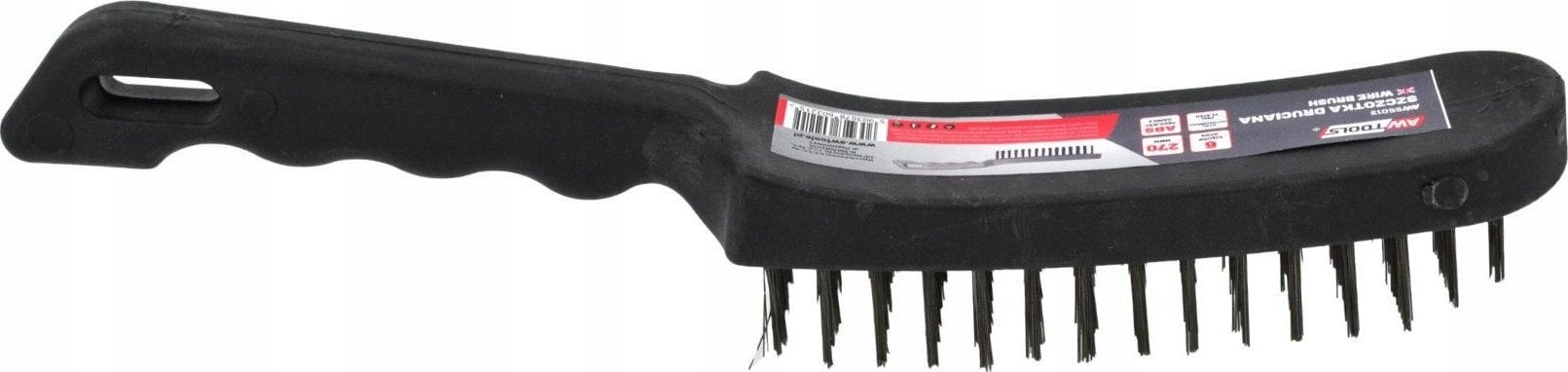 AWTools AWTOOLS SZCZOTKA DRUCIANA PLASTIK. RĄCZKA 3-RZĘD.