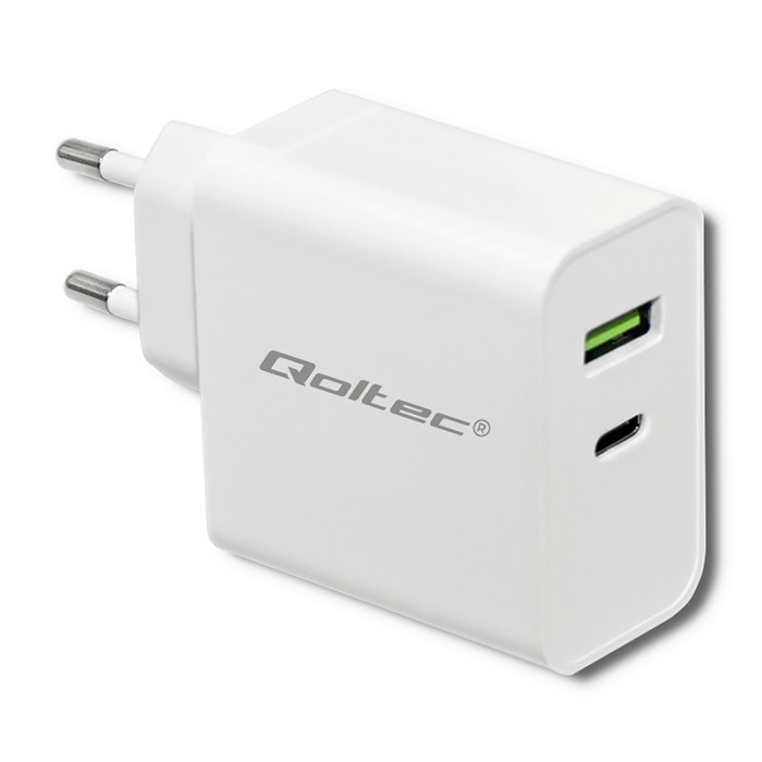 Ładowarka Qoltec 1x USB-A 1x USB-C 3 A (51718)