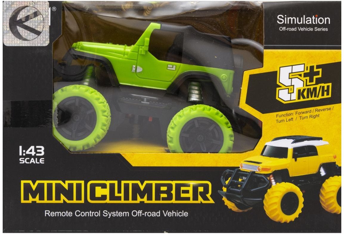 Małe auto terenowe zdalnie sterowane zielone