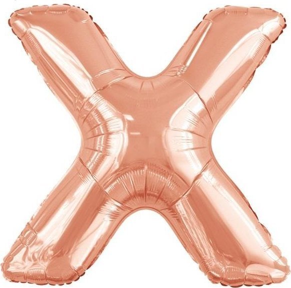 Balon foliowy litera X różowe złoto 81x86cm