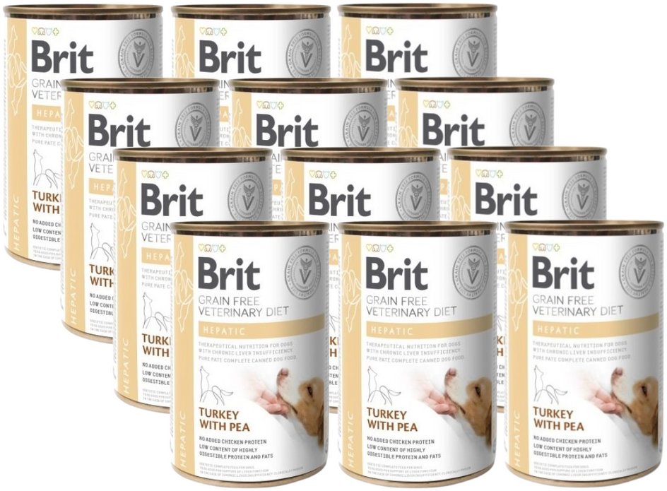 BRIT GF Veterinary Diets Dog Hepatic 12x400g - karma mokra dla psa