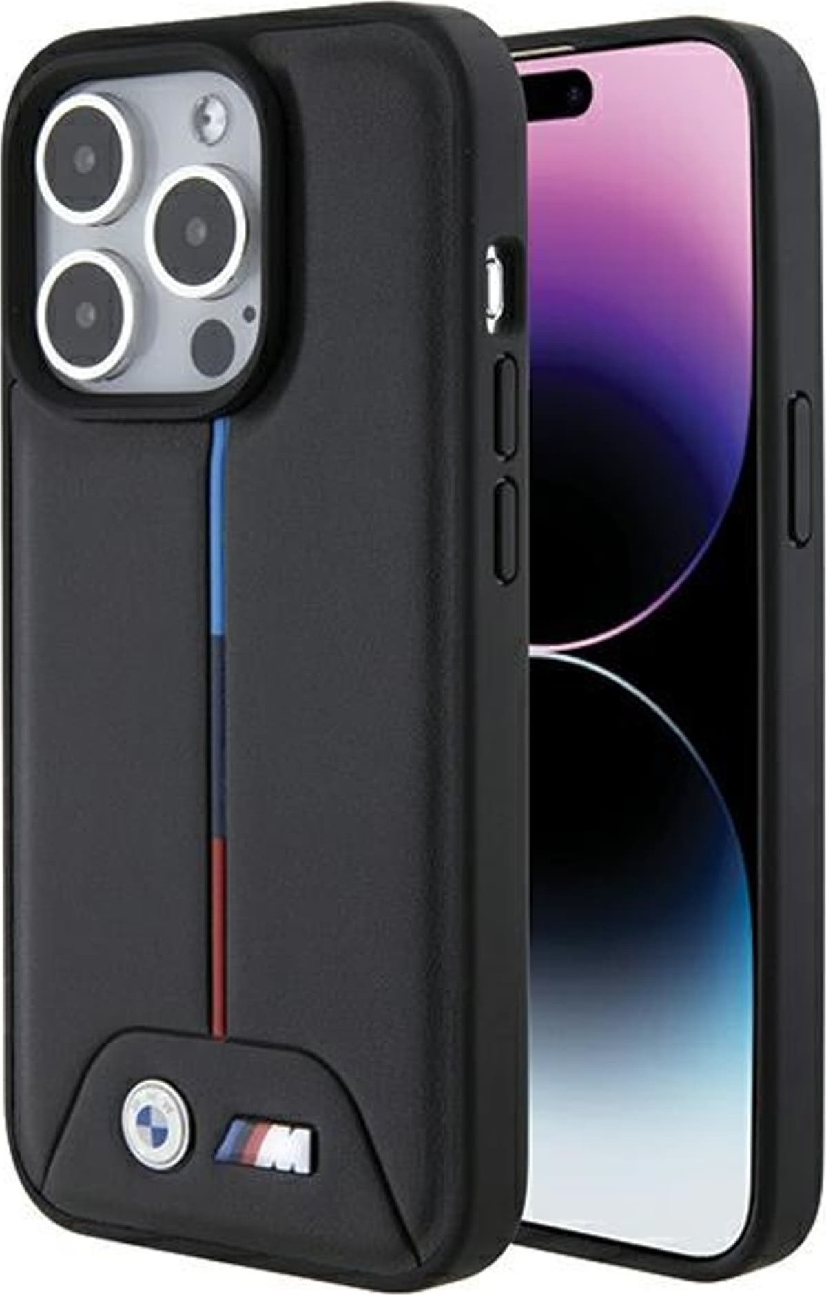 BMW Etui BMW BMHCP15L22PVTK Apple iPhone 15 Pro hardcase Quilted Tricolor czarny/black