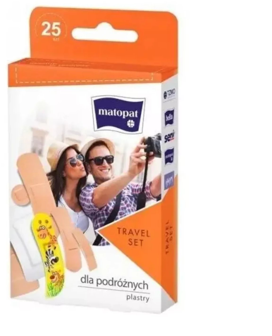 Plastry z opatrunkiem dla podróżujących Travel Set Matopat 25 szt.