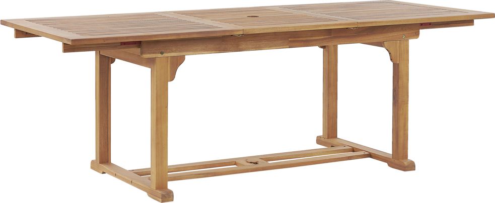 Beliani Stół ogrodowy rozkładany akacjowy 160/220x90cm JAVA (5159)