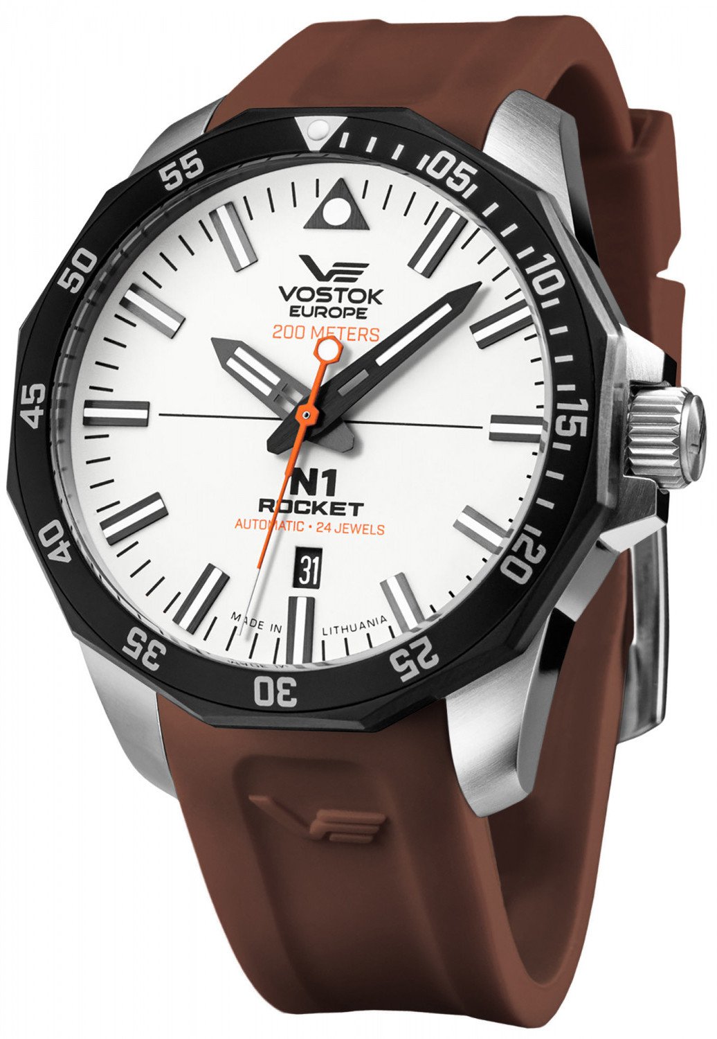 Zegarek męski Vostok Europe NH35A-225E711SBR brązowy