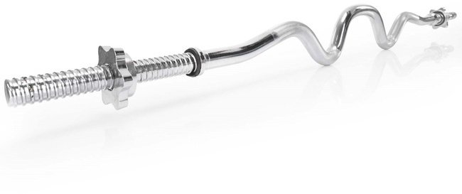 Gryf mocno łamany 120 cm sztanga ze stali chromowanej 2 zaciski 25 mm UNIWERSALNY