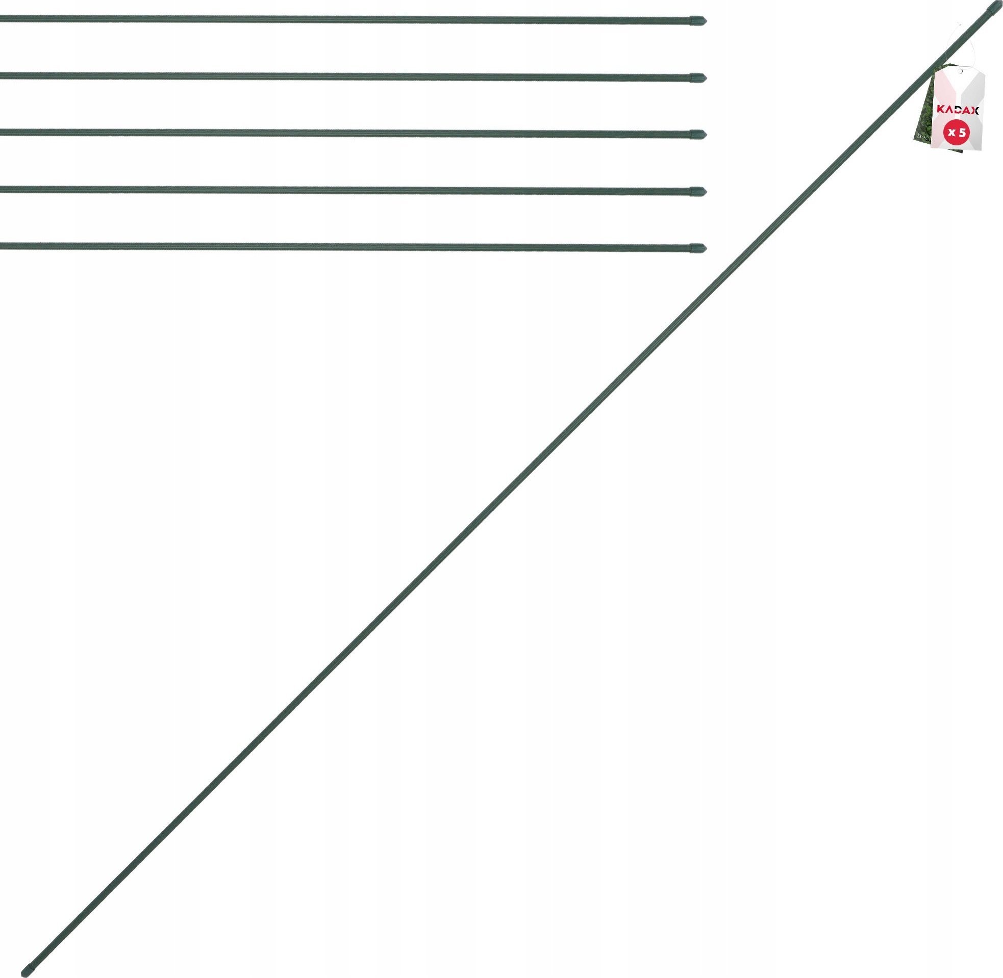 Kadax Tyczka Podpórka Roślin Stal Powlekana 180cm 5szt