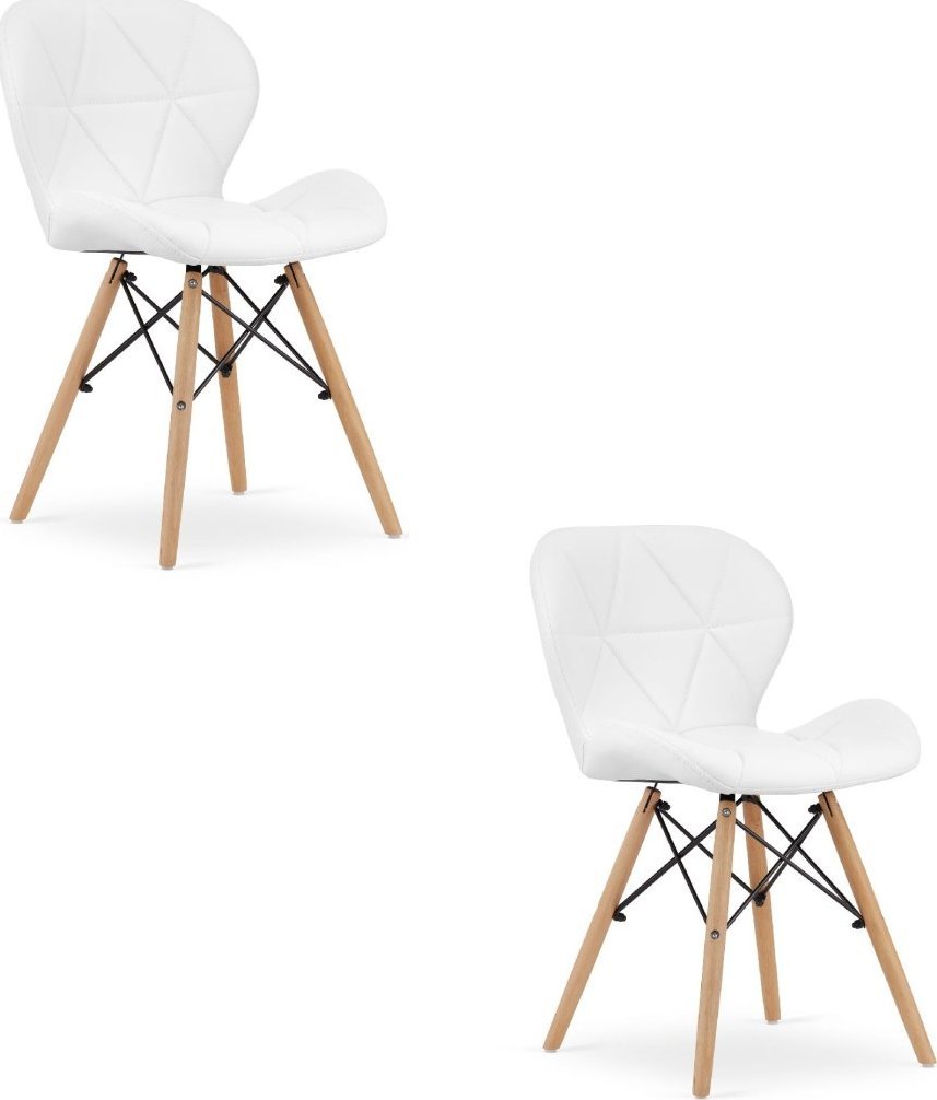Leobert Krzesło LAGO ekoskóra - białe x 2
