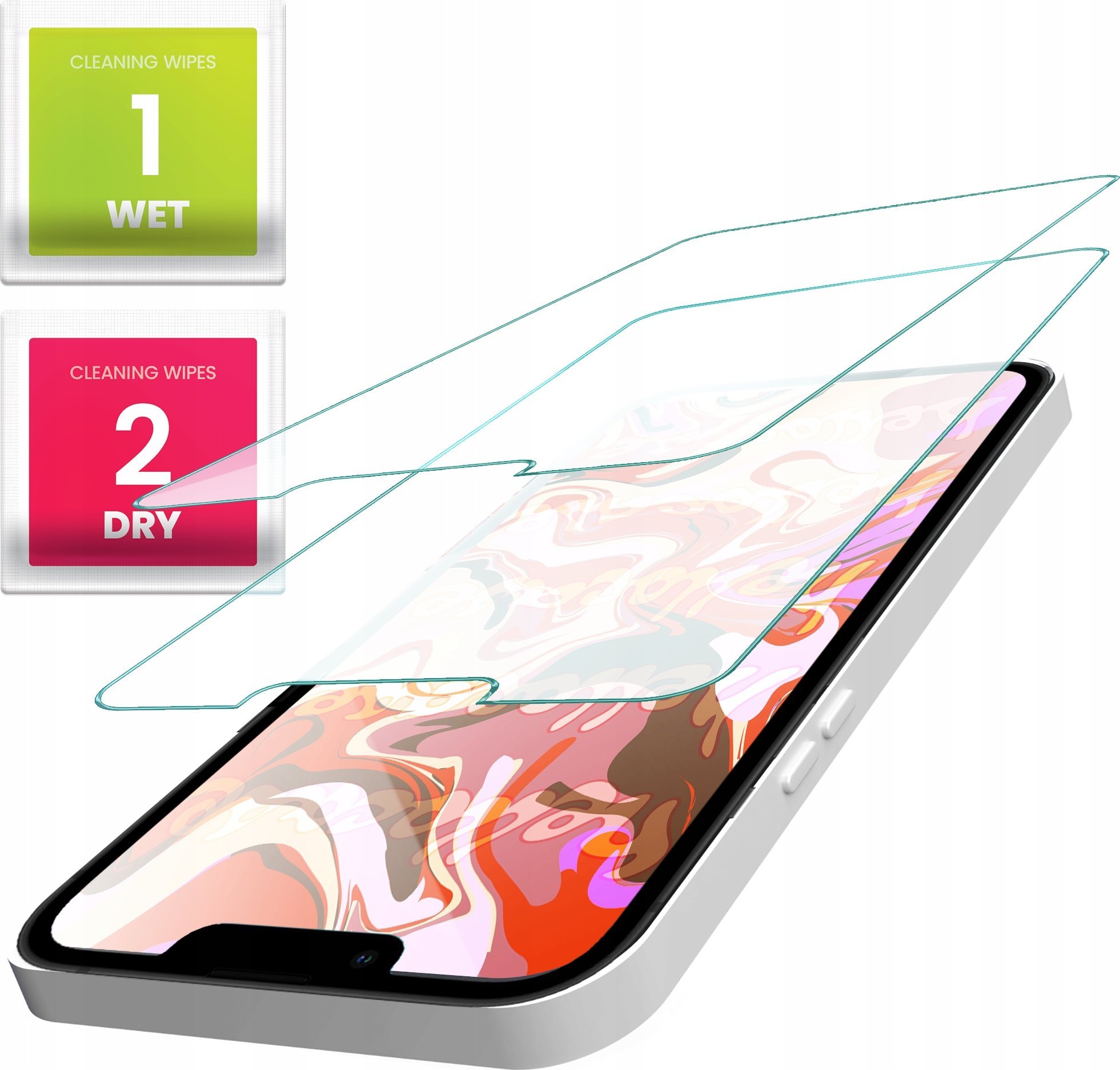 Hello Case 2-PAK Szkło Hartowane do Motorola Moto One Power (szybka 9H, płaskie 2.5D)