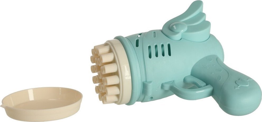 KIK Pistolet do baniek mydlanych bańki mydlane ze skrzydłami niebieski