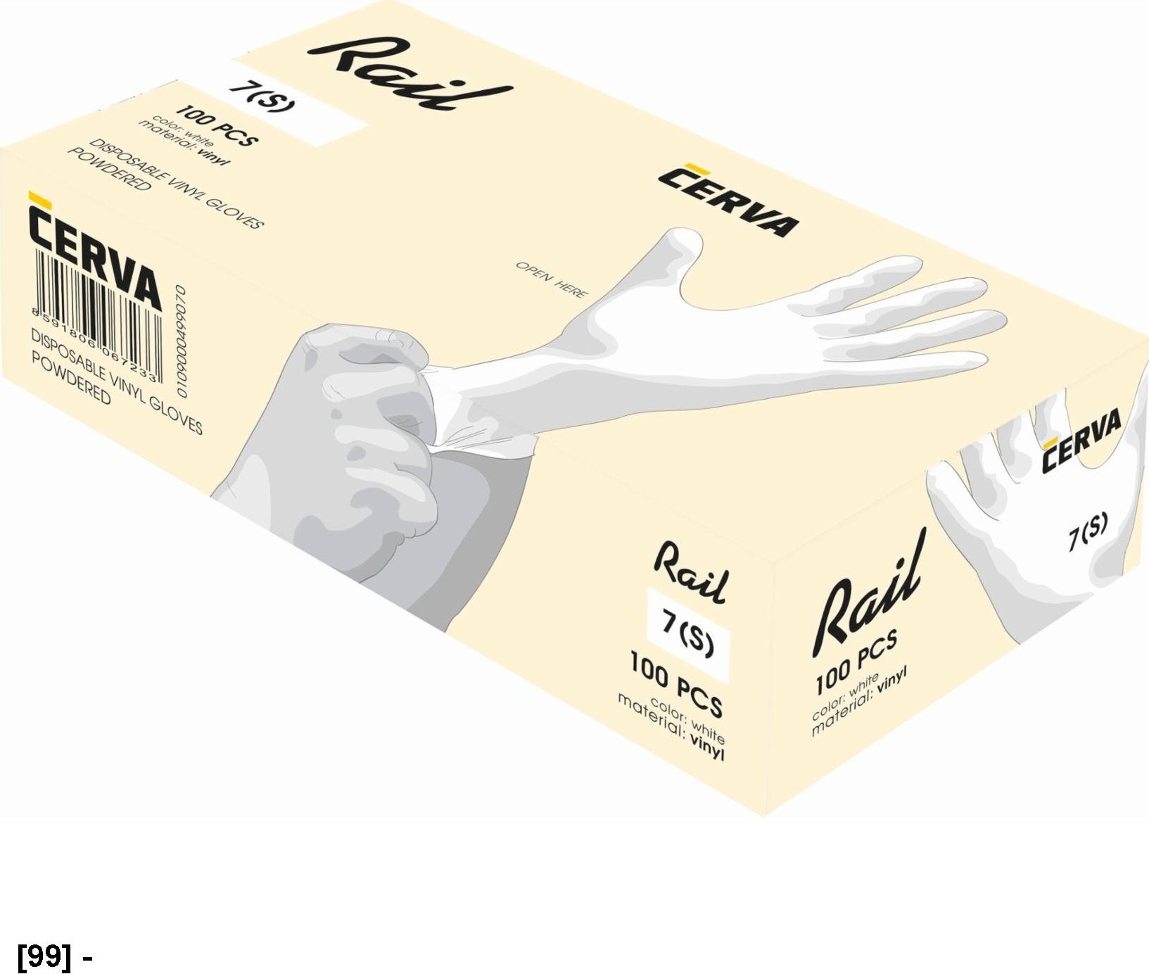 CERVA RAIL - rękawice chemiczne jednorazowe 8
