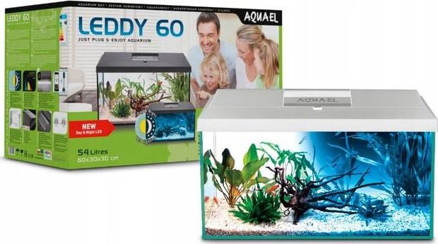 Aquael AQUAEL Zestaw Akwariowy Leddy Pap 60 Biały