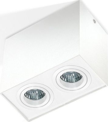 Lampa sufitowa Azzardo Azzardo Eloy 2 AZ1353 GM4204 WH Plafon lampa sufitowa 2x50W GU10 biały + żarówka LED za 1 zł GRATIS!